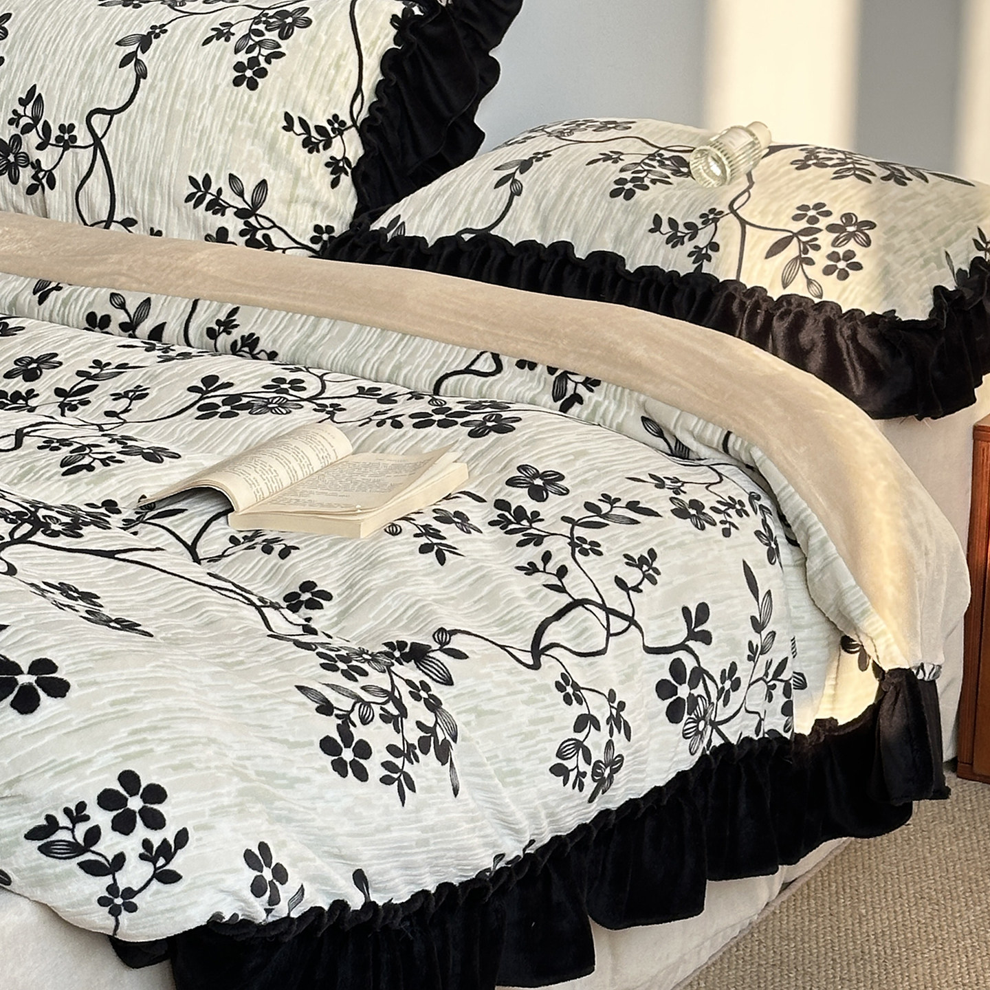 冬季高档加厚重双面牛奶绒四件套