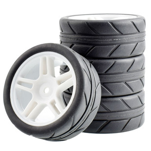 RC模型车1:10平跑轮胎TT02公路竞速94123樱花D4抓地跑街FW06房车