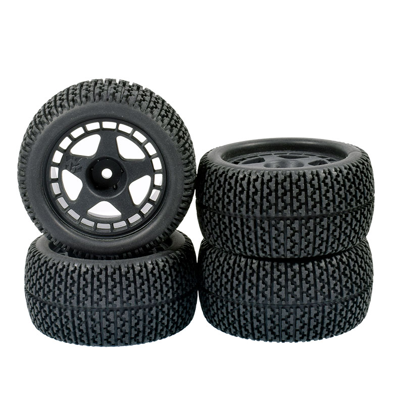 1:16大脚车胎75mm大脚轮胎94186小丁碎石胎皮尼龙轮毂16208加宽胎