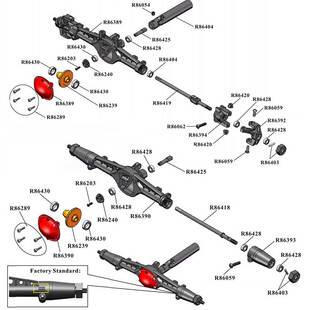 RC遥控车模型车RGT瑞泰1/10吉姆尼4WD防真攀爬车136100V3车桥配件