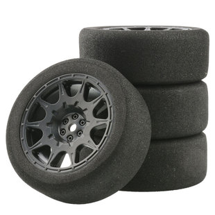 10平跑海绵轮胎XV01抓地减震胎FW06ABS轮毂TT02田宫竞速胎94123