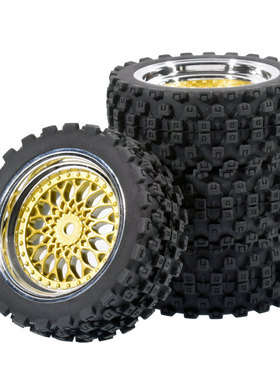 70mm拉力轮胎1:10房车丁胎ptg2电镀轮毂雪地胎xv02田宫TT01抓地胎