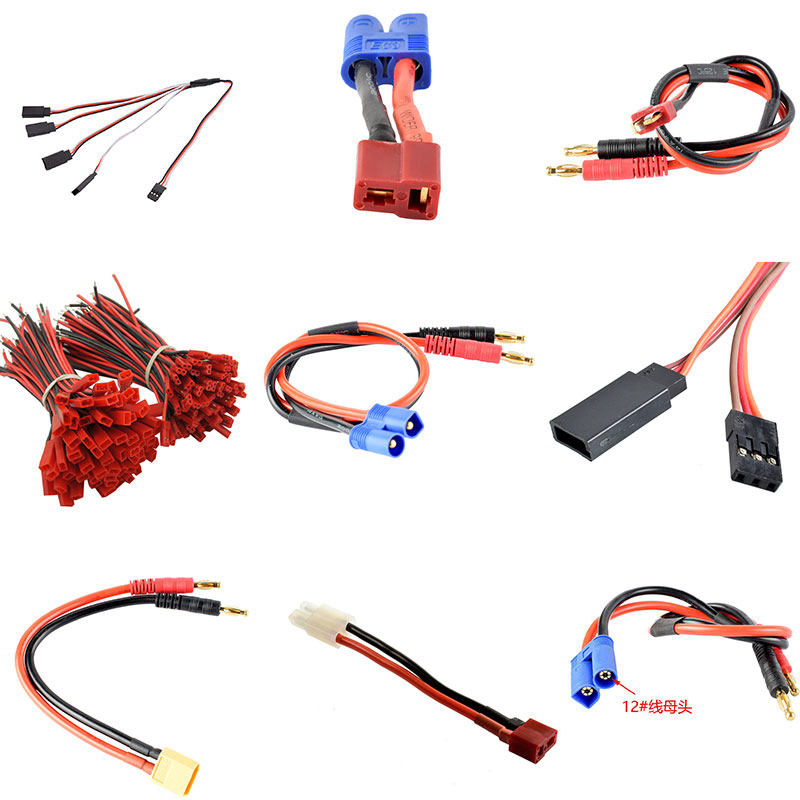 rc改装航模车模电池转接线t插头ec5香蕉头xt60大田宫头延长线y线
