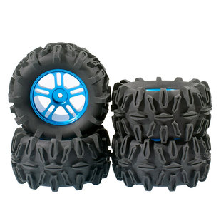 90mm大脚轮胎1 14铝合金16208雪地胎RC沙滩胎14207 16越野美加欣1