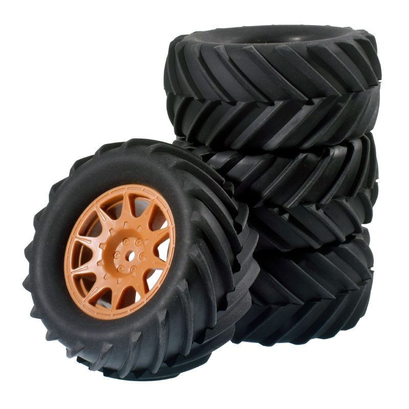 大脚轮胎90mm人字胎ABS塑料轮毂