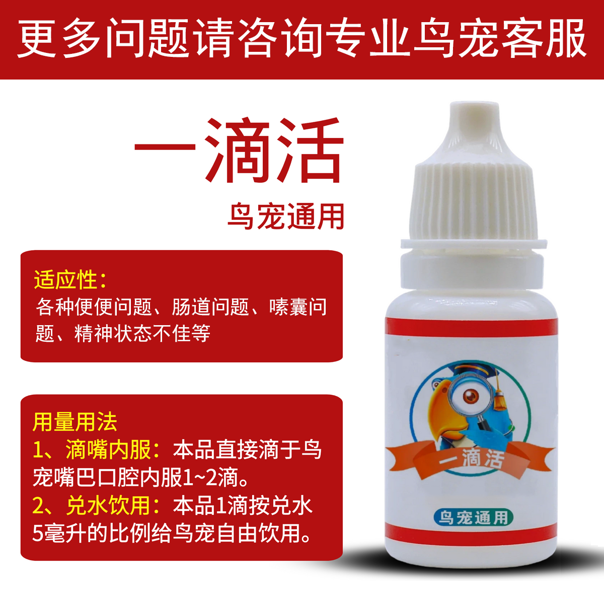 一滴活鸟用全套药健康护理