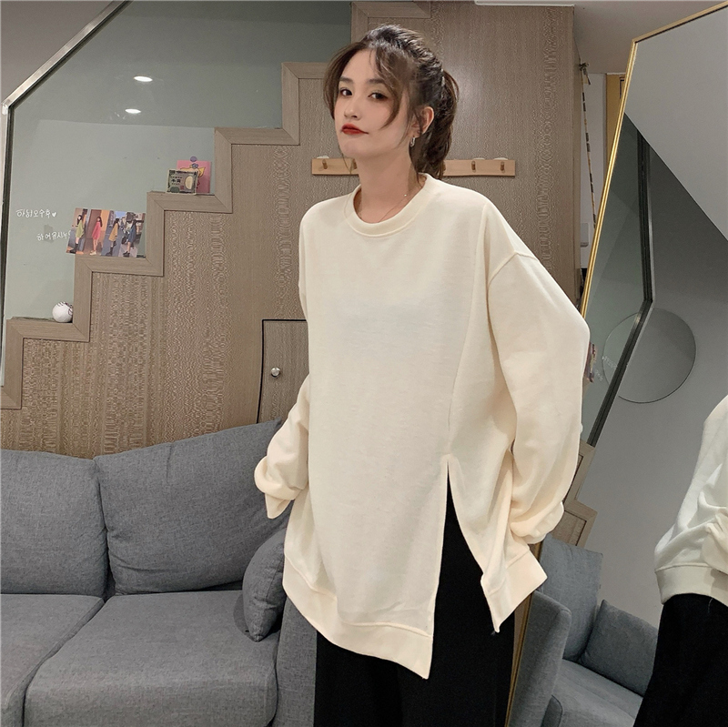 Real shot spring loose thin casual loose long sleeve women's large size women's wear slim Top Shirt