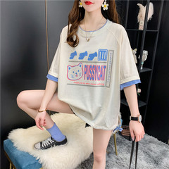 Real shot fashion summer plus plus size women's dress Jin Pang Mei Mei xianshou T-shirt short sleeve T-shirt