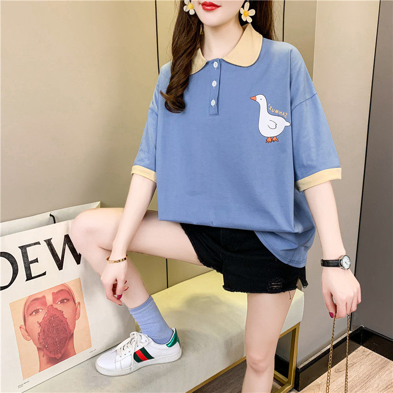 2021 real shot fashion summer fattening plus size women's clothing 200 Jin fat mm fat sister slim top short sleeve T-shirt
