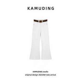 百搭直筒牛仔裤 微喇微弹时尚 25605H A23秋冬季 KAMUDING2025新款