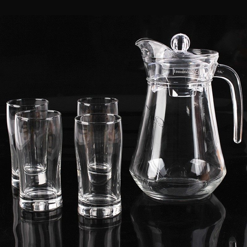 乐美雅水具5件套鸭嘴玻璃冷水壶