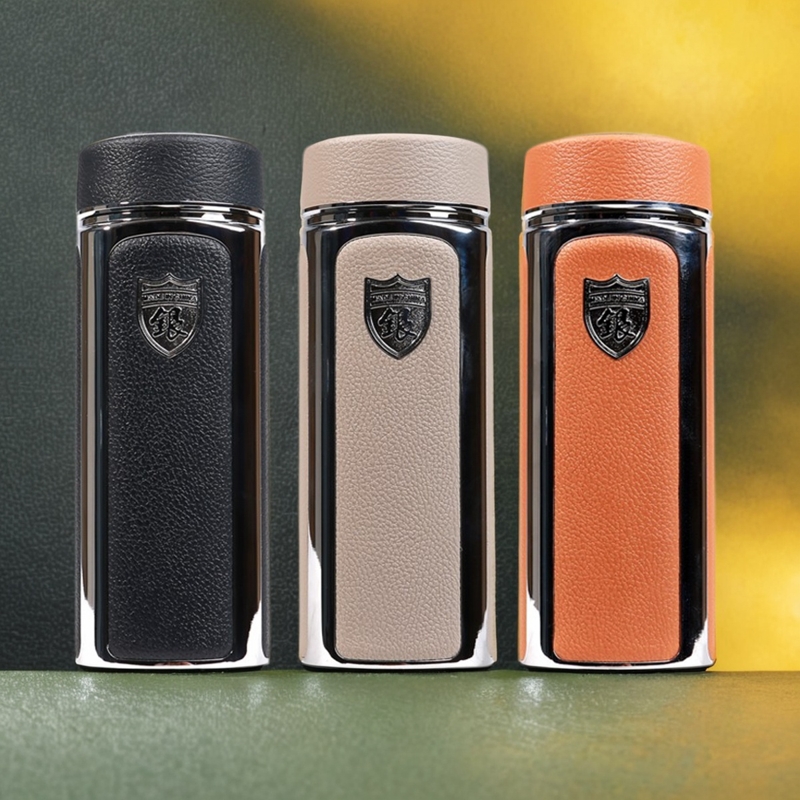 高档纯银内胆保温杯商务