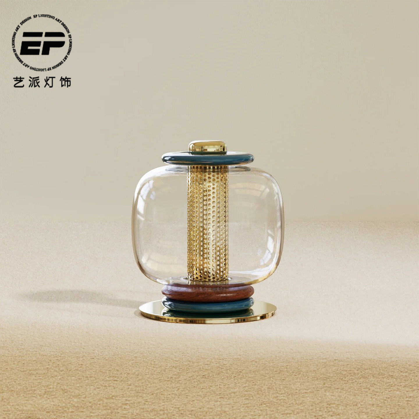 现代轻奢北欧设计师玻璃台灯