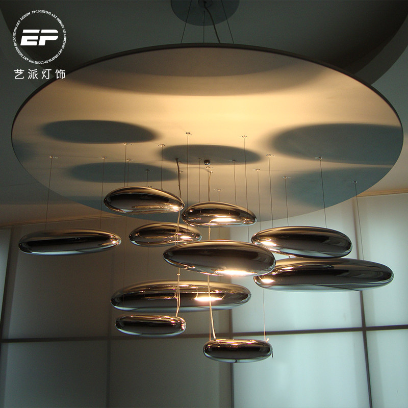 艺派灯饰现代简约风格概念时尚设计客厅餐厅卧室太空陨石吸顶灯