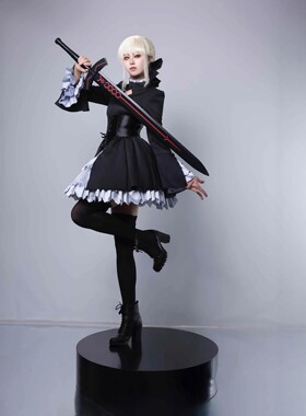 达达动漫Fgo黑呆洋装阿尔托莉雅cosplay服装女装连衣裙现货