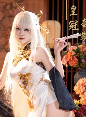 达达动漫胜利女神妮姬皇冠刺绣国风cosplay服装套新中式旗袍女装