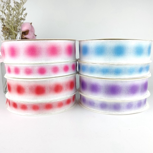 渐变圆点珍珠纱 纱带头饰丝带 纱带花束和风花朵手工DIY发饰材料