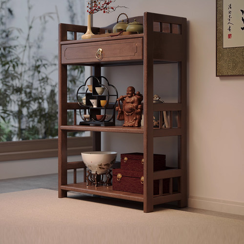 中古风实木博古架摆件架置物架