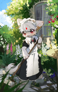女仆装兽兽模板接稿兽圈兽设约稿定制幻想furry女佣洛丽塔白菜价