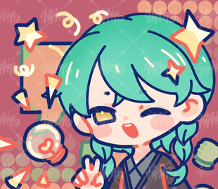 模板半月牌自设约稿定制头像动漫日系二次元卡通手绘约稿白菜价