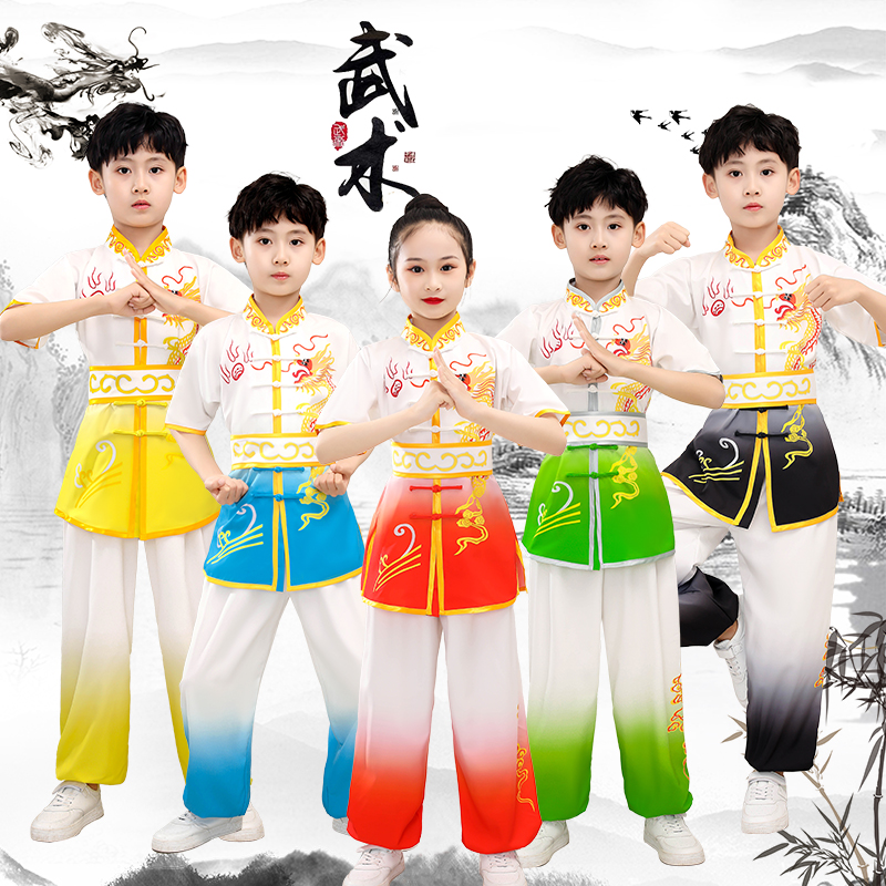儿童武术男女比赛表演服太极练功
