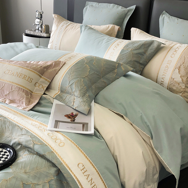 欧式刺绣印花纯棉磨毛居家四件套