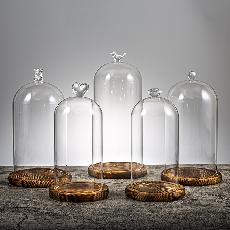 永生花防尘玻璃罩透明展示盒diy