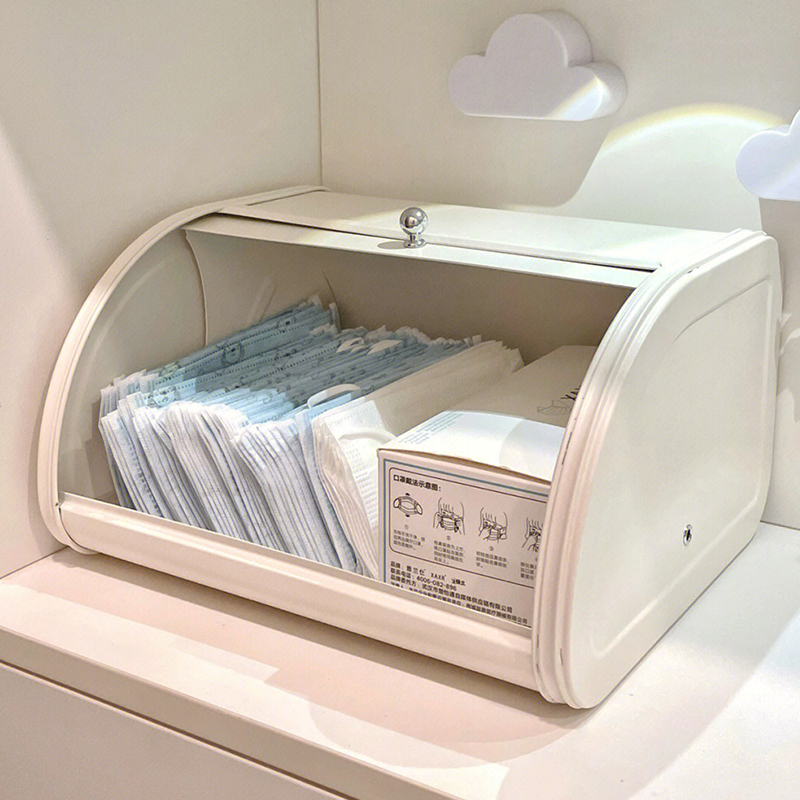 玄关奶fufu口罩收纳盒防尘简约