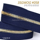 3SGWOG 玉米牙 双向金属拉链 深蓝色布 058 3号 日本 EX系列