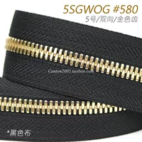 150 Цветового места!№ 5 YKK Zipper Excella кукурузное зуб двухэтажного металла Zipper 5sgwog #580
