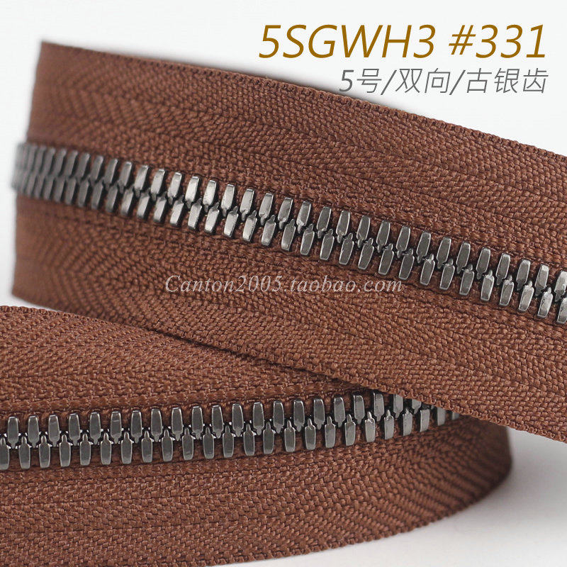 日本   5号双向金属拉链 5sgwh3 #331古银齿 ex系列 玉米牙