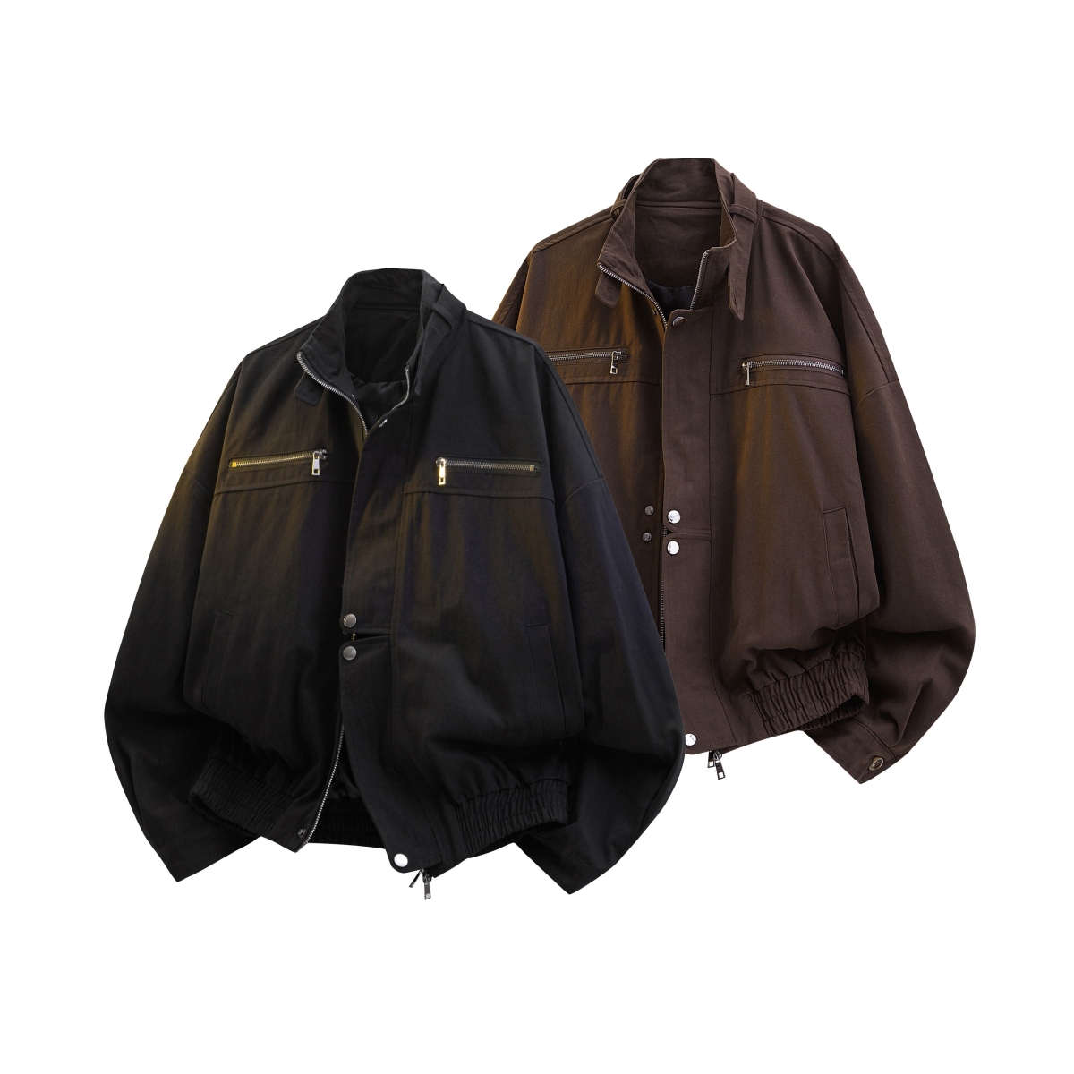 美式巴恩风立领工装夹克男女秋冬覆古百搭潮外套vibe宽松休闲上衣