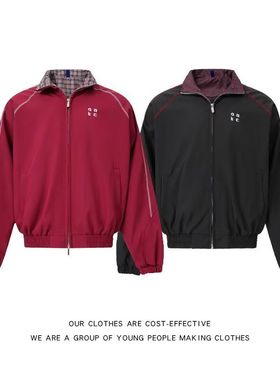 【姗姗快跑】春秋新款户外防风防泼水运动连帽复古夹克外套34837