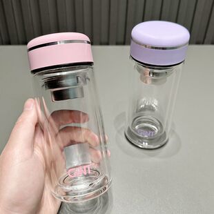 嘉特双层玻璃杯女生高颜值耐高温水杯迷你小巧便携高硼硅杯子茶杯