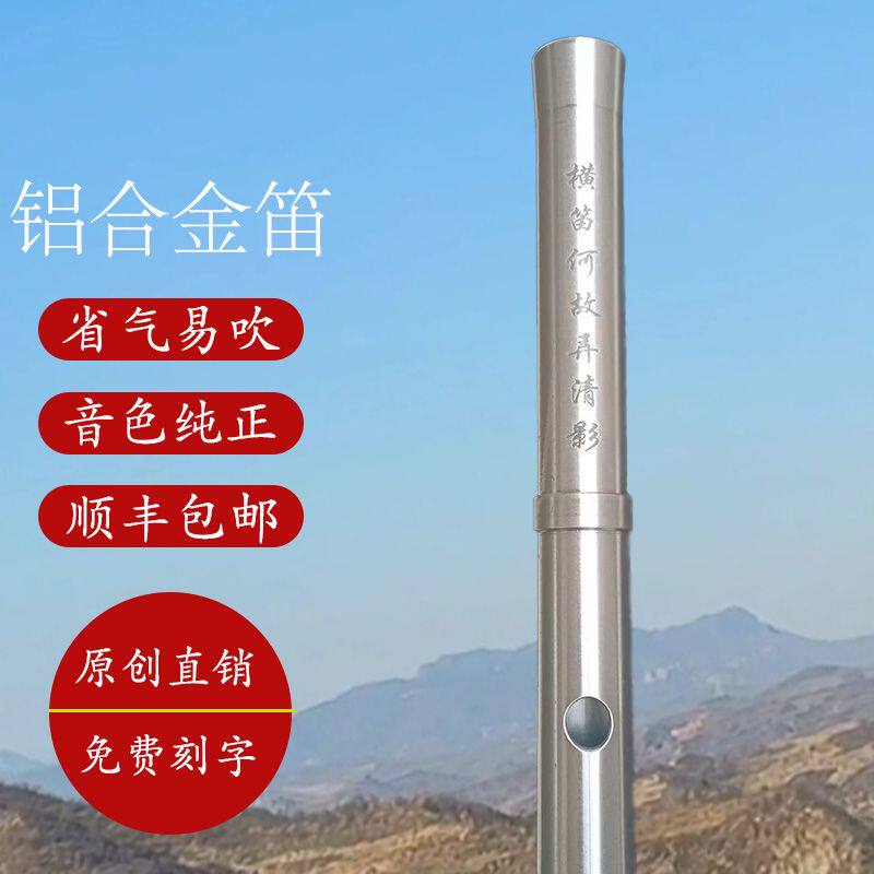 铝合金笛子金属初学者成人儿童专业演奏级横笛防身笛子乐器可刻字