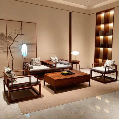 北美黑胡桃木实木沙发宋氏美学