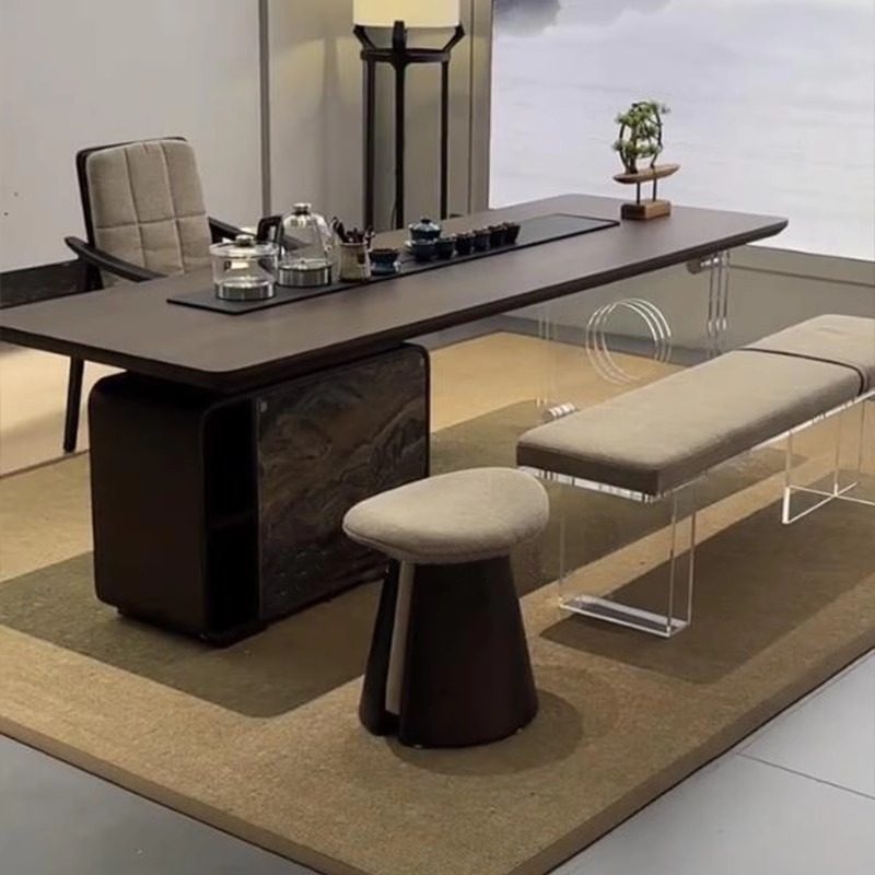 新中式胡桃木茶桌2026新款高端实木茶台办公室轻奢亚克力泡茶桌,住宅家具,家用茶台/茶桌,淘宝优惠券,粉丝福利购,淘宝优惠卷