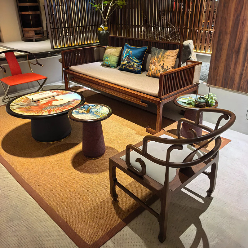 北美黑胡桃木实木沙发罗汉床2026新款高端客厅宋氏美学小户型家具,住宅家具,实木沙发,淘宝优惠券,粉丝福利购,淘宝优惠卷