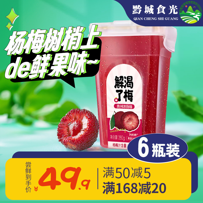 贵州特产飞龙雨杨梅汁6瓶装