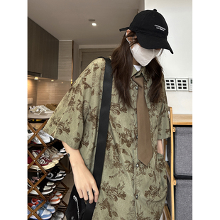 HT27 复古衬衫 P48 冷淡系高级感夏装 上衣 2024新款 XZ413