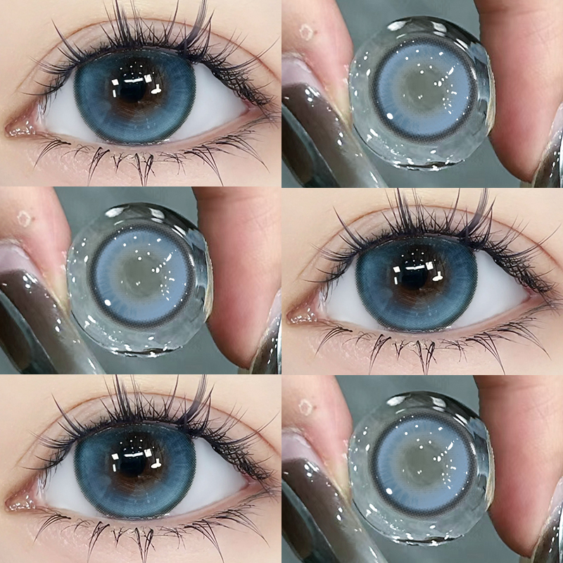 蓝色美瞳半年抛混血感显白2024年新款大小直径隐形眼镜官网正装TN