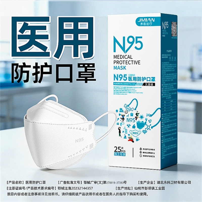 界面N95医用防护口罩灭菌透气图片