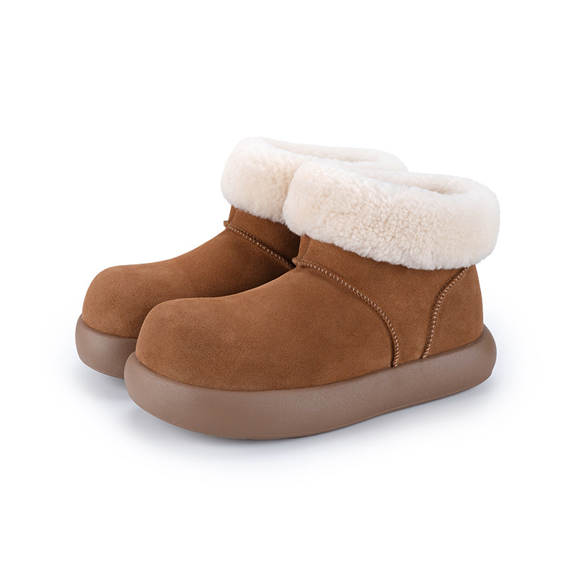 【新款-大地瓜-大土豆】羊皮毛毛线雪地靴女冬季新款保暖休闲厚底,女鞋,时尚雪地靴,淘宝优惠券,粉丝福利购,淘宝优惠卷