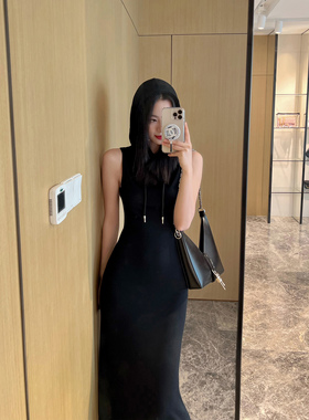 NancyCavally专柜款超细40s美丽诺羊毛 CozyFit风无袖修身连衣裙