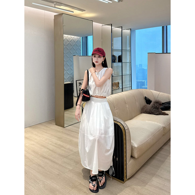 NancyCavally云朵感抽褶背心套装