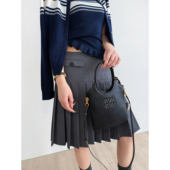 NancyCavally专柜款 少女感学院风百褶半裙 定制醋酸人棉铜氨混纺