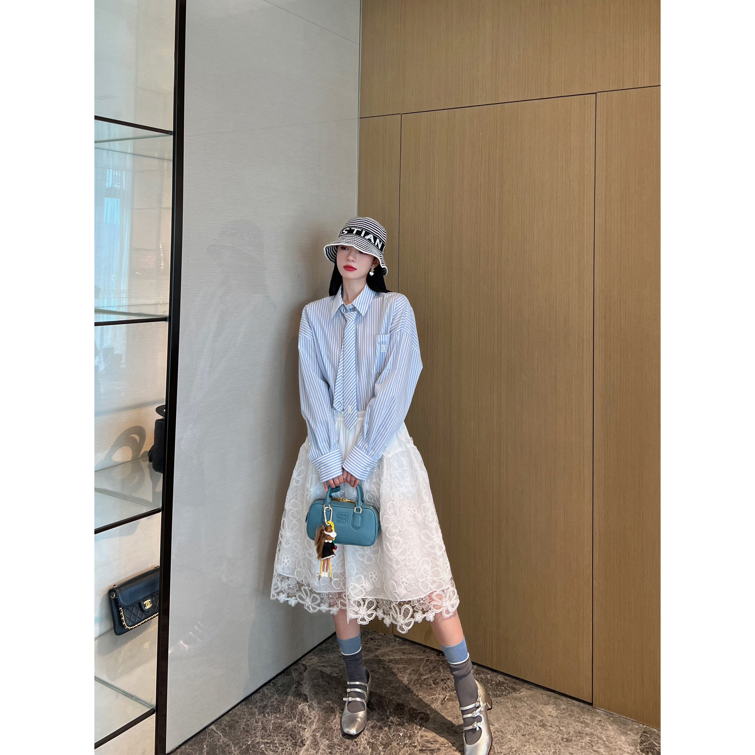 NancyCavally知识分子风条纹衬衫