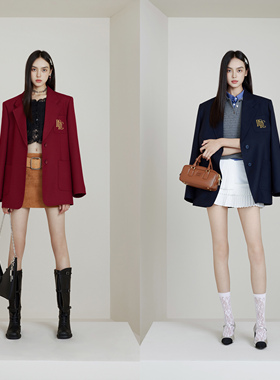 NancyCavally专柜款奢感强捻美利奴澳毛 贵族学院M1U风宽肩西装