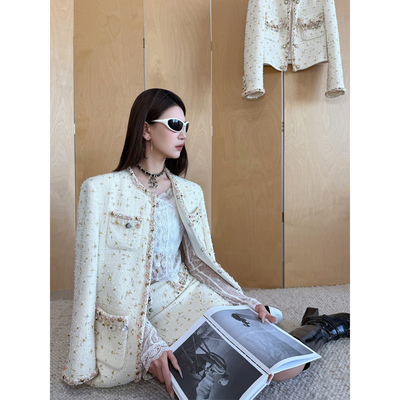 NancyCavally贝母珠光小香3件套