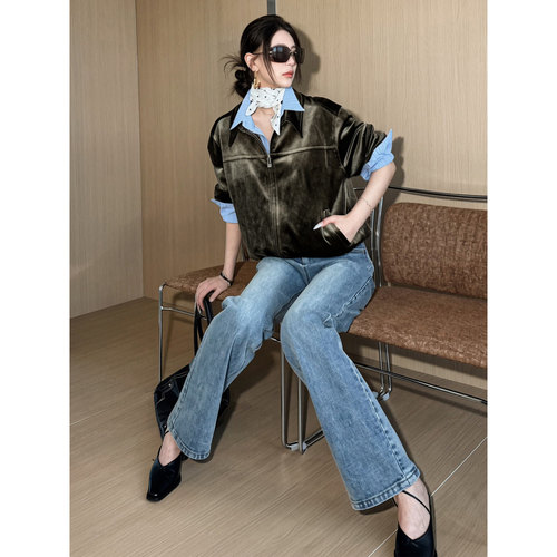 NancyCavally运动风丝绒夹克外套